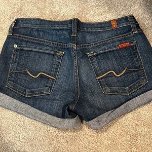 7 for All man Kind Shorts. Like brand new only worn once.